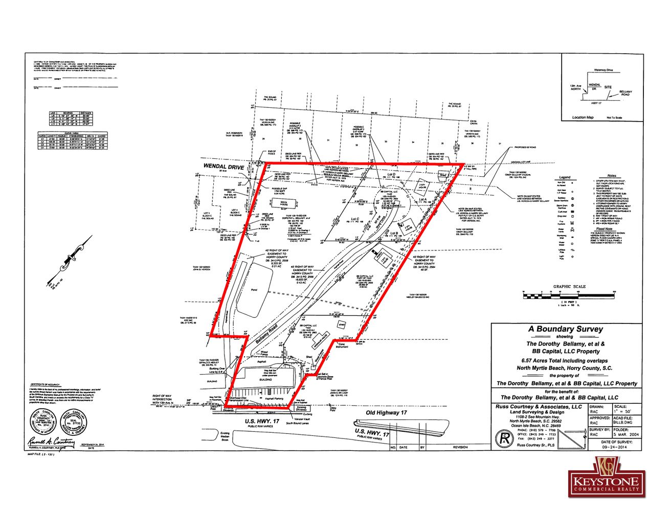 Bellamy Assemblage-6 Acres-Commercial Strip Center-For Sale : 1500 Highway 17 N, North Myrtle Beach, SC 29582